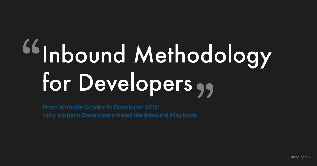 Why Modern Developers Need the Inbound Playbook for SEO
